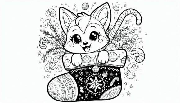 Download Kawaii Fox Stocking Smile - Kawaii fox Collection