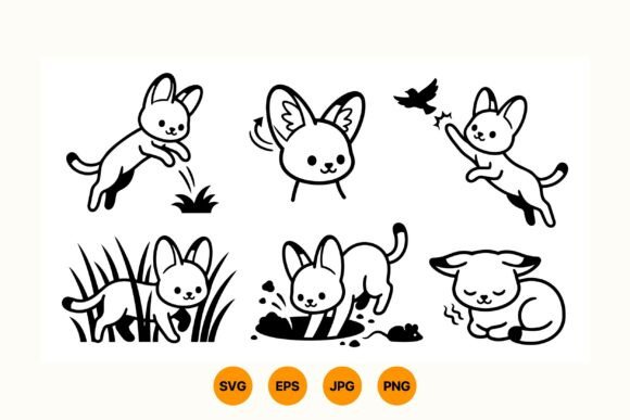 Download Kawaii Fox Line Art Clipart - Kawaii fox Collection