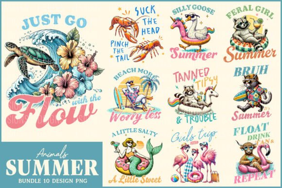 Download Summer Bundle Funny Animals Sublimation - Summer bundle Collection
