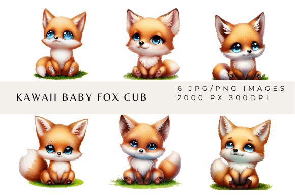 Download Kawaii Fox Cubs - Kawaii fox Collection