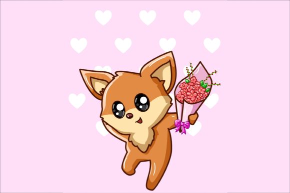 Download Kawaii Fox Carrying Wreath - Kawaii fox Collection